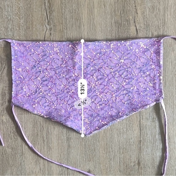 Handmade Y2K Blingy Bratz Doll Embellished Cowl Neck Bandana Backless Top - Sz S - Picture 7 of 8